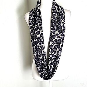 Gray & Black Animal Print Infinity Scarf